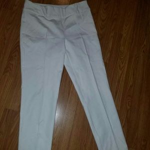 White straight pants